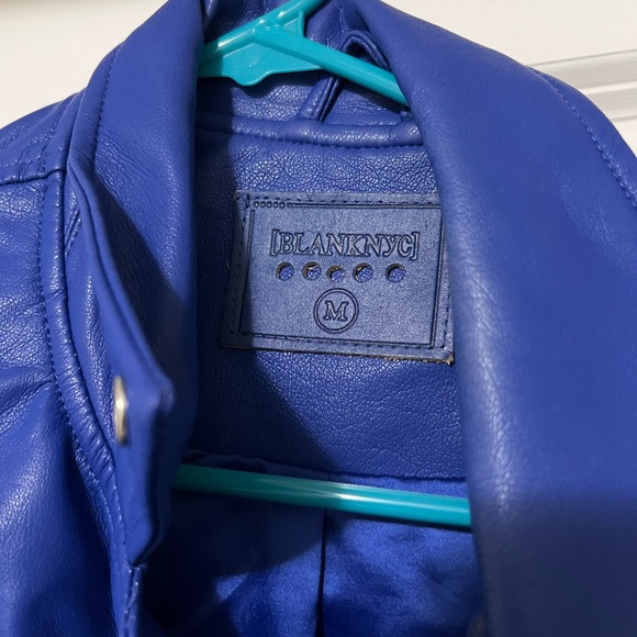 Blue BlankNYC Leather Jacket - Picture 2 of 4